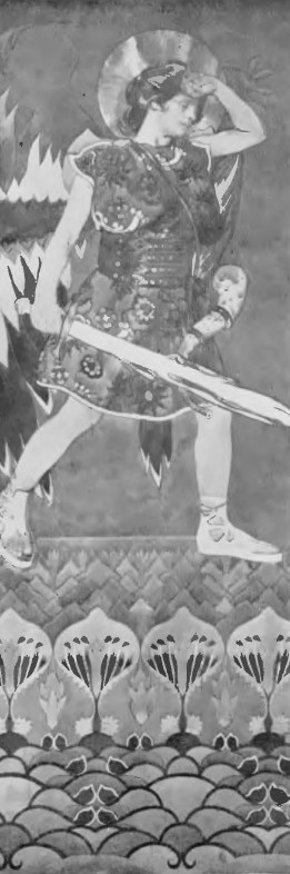 Józef Mehofer. Michał Anioł, karton do malowania Skarbca w Katedrze wawelskiej (akwarela, 1901).
