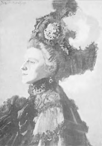 Józef Mehofer. Portret żony na tle żółtem (ol. 1910).