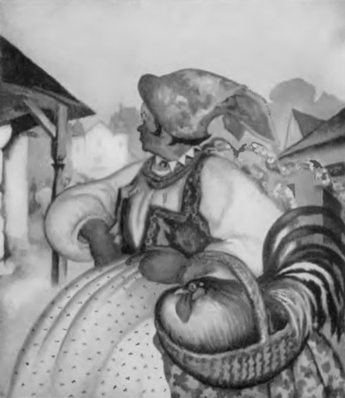 Kazimierz Sichulski, “Baba z kogutem”, (ol., 1926).