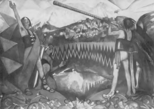 Kazimierz Sichulski, “Wolność gór”, (karton do mozaiki, temp. 1924).