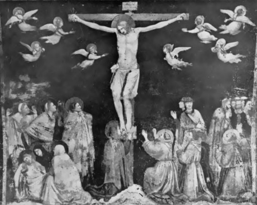 Giotto (1267-1337), “Ukrzyżowanie”, (Fresk w dolnym kościele San Francesco w Asyżu).