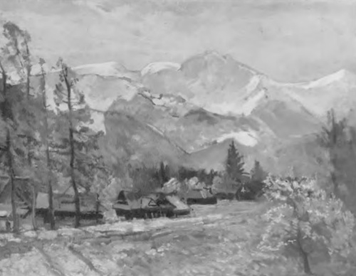 Stefan Filipkiewicz, “Widok na Tatry z Bachledzikiego Wierchu”, (ol.).