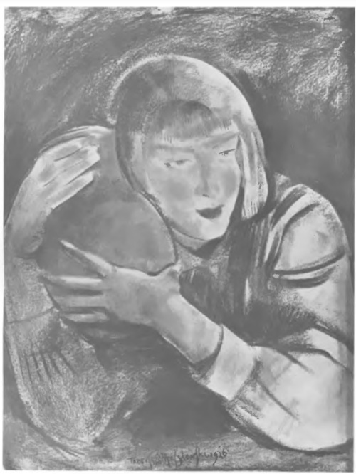 Dziewczyna z dzbanem (rys. węglem; 1926)