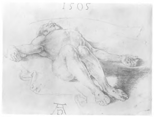 Chrystus zdjęty z krzyża (rys. czarną kredką 1505)