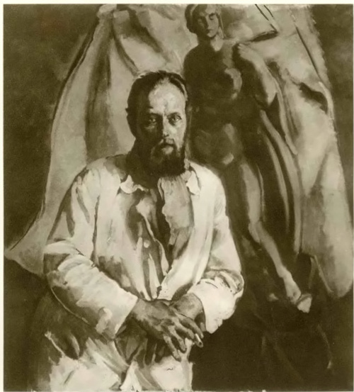 Portret art. rzeźb. Stanisława Popławskiego (ol.)