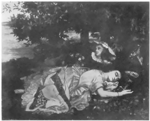 DAMY NAD BRZEGIEM SEKWANY (ol., 1857). Petit palais, Paryż