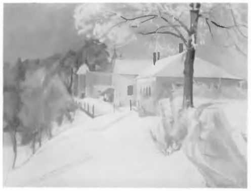 DWOREK W ŚNIEGU (ol.). Dział Sztuki na P. W. K. w Poznaniu. Tow. art. polskich “Sztuka”