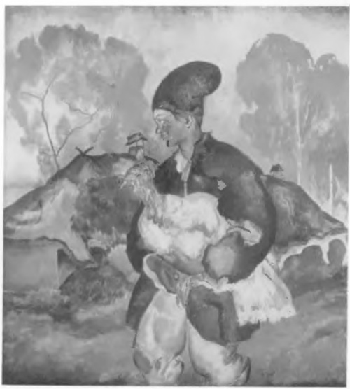 CHŁOPAK Z INDYKIEM (ol). Dział Sztuki na P. W. K. w Poznaniu. Tow. art. polskich “Sztuka”