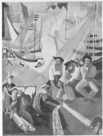 PORT (tempera). Dział Sztuki na P. W. K. w Poznaniu.