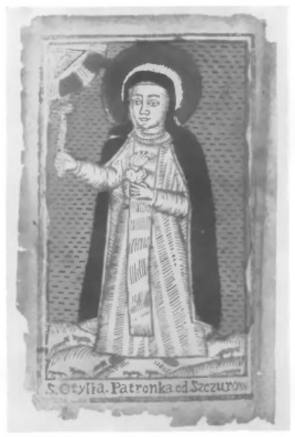 SW. OTYLJA (drzeworyt ludowy z „Teki Łazarskiego“)