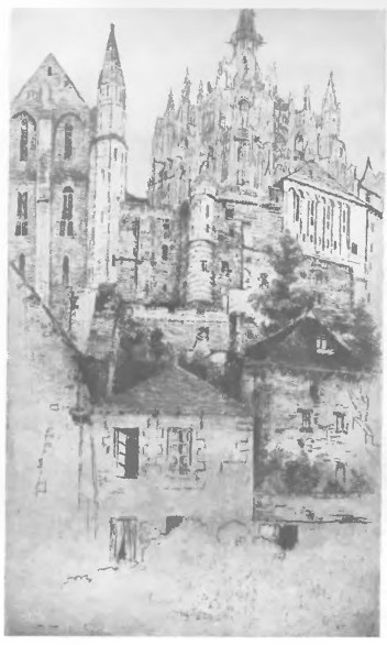 MONT SAINT MICHEL (akwaforta). Dział Sztuki na P. W. K. w Poznaniu