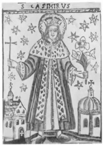 ŚWIĘTY KAZIMIERZ (drzeworyt ludowy z “Teki Łazarskiego“)
