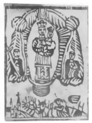 ŚW. ANTONI (?) (drzeworyt Indowy z “Teki Łazarskiego“)
