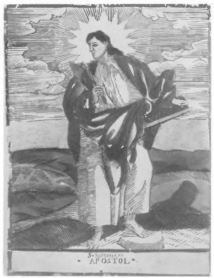 APOSTOŁ MACIEJ (drzeworyt ludowy z “Teki Łazarskiego“)