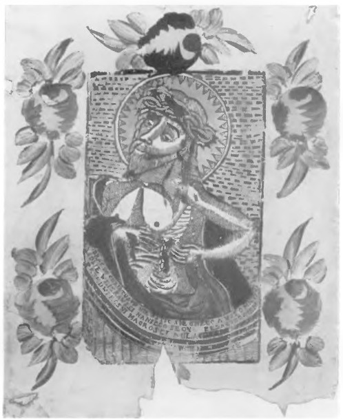 CHRYSTUS W KORONIE CIERNIOWEJ (drzeworyt ludowy ze zbiorów Biblioteki Jagiellońskiej)
