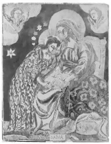 ŚWIĘTA ANNA (drzeworyt ludowy z „Teki Łazarskiego“)