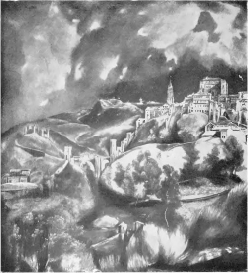 GRECO, TOLEDO PODCZAS BURZY (1614?, ol., 1 21X1.06) Wł. H. O. Havcmeyer, Nowy York.