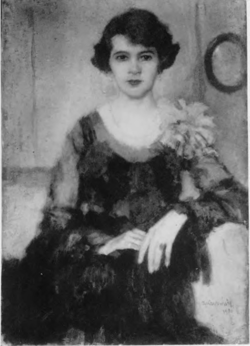 ALFONS KARPIŃSKI, PORTRET KOBIECY (ol.) (Jubileuszowy Salon Krakowski, 1930).