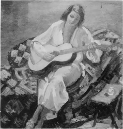 ZBIGNIEW PRONASZKO (Jubileuszowy Salon Krakowski, 1930) DAMA Z GITARA (ol.).