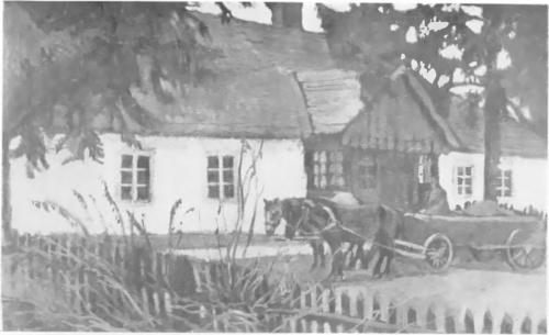 STANISŁAW CZAJKOWSKI, PRZED PLEBANIĄ (ol.).