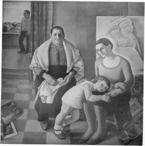 WAWRZYNIEC GIUl.I PORTRET RODZINY ARTYSTY (ol.) (XVII Międzynarodowa Wystawa Sztuki w Wenecji. 1931. Pawilon włoski).