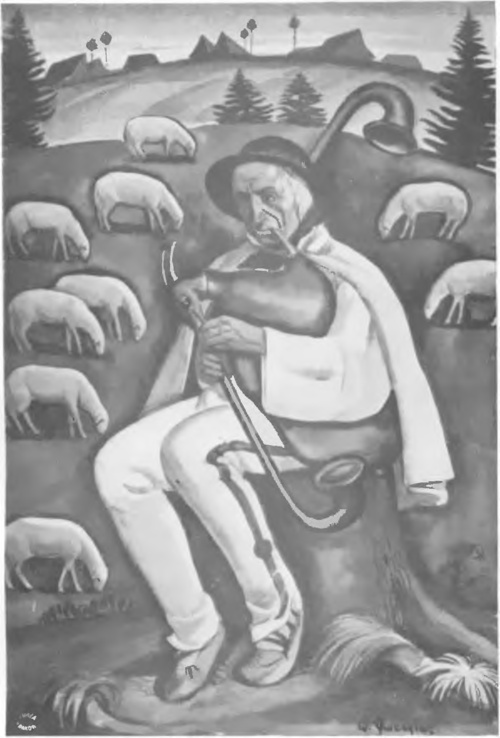 WLADYSLAW SKOCZYLAS GRAJEK (akwar.) (Wystawa „Rytmu“, Warszawa 1930).