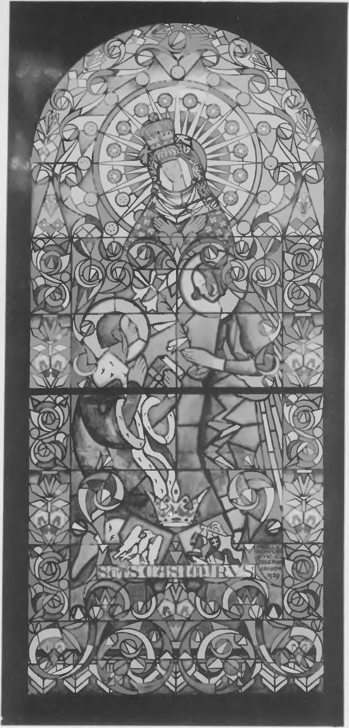 KAZIMIERZ SICHULSKI PROJEKT WITRAŻU „ŚW. KAZIMIERZ“ DO KOŚCIOŁA W TARNOPOLU (temp.) (Wystawa Twa art. pol. „Sztuka“, Kraków).