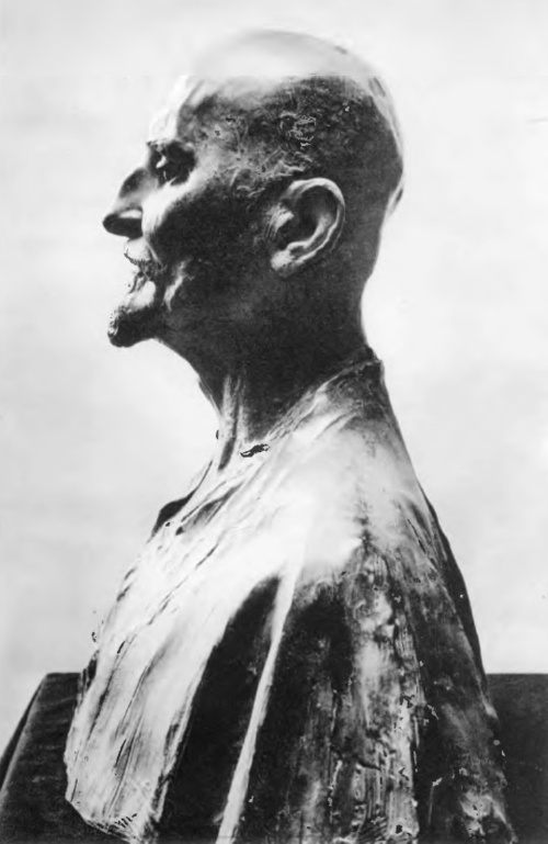 KONSTANTY ŁASZCZKA, PORTRET LEONA WYCZÓŁKOWSKIEGO (bronz).