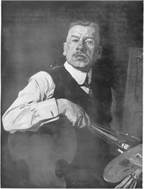STANISŁAW LENTZ, PORTRET WŁASNY (ol.).