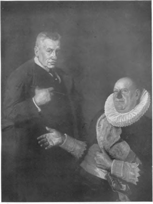 STANISŁAW LENTZ, PORTRET WŁASNY ARTYSTY I M. FRENKLA (ol.).