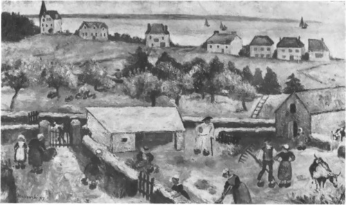 TADEUSZ MAKOWSKI PEJZAŻ Z BRETANJI (ol.).