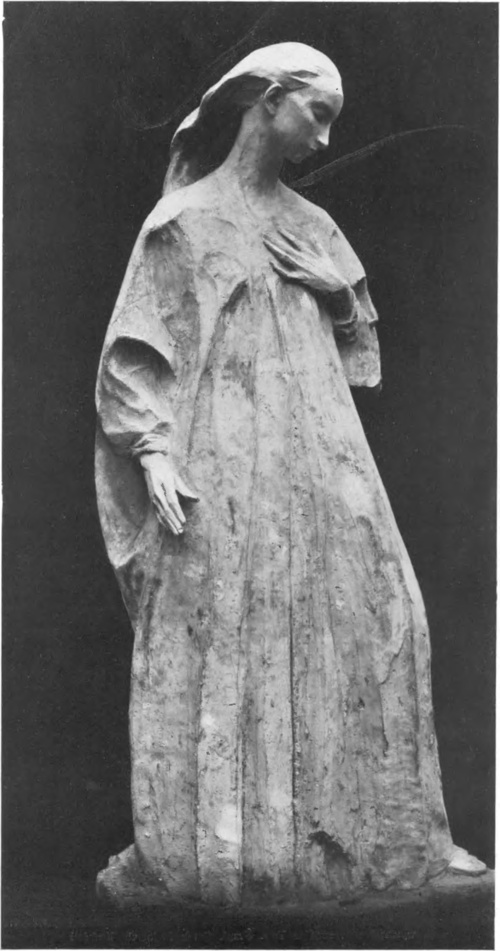 XAWIERY DUNIKOWSKI, MADONNA (gips, 1910) (Z wystawy zbiorowej w Tow. Przyj. Sztuk Pięknych, Kraków).