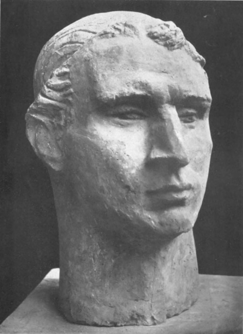 XAWERY DUNIKOWSKI ULOWA MĘŻCZYZNY (cement. 1924) (Z wystawy zbiorowej w Tow. Przyj. Sztuk Pięknych. Kraków).