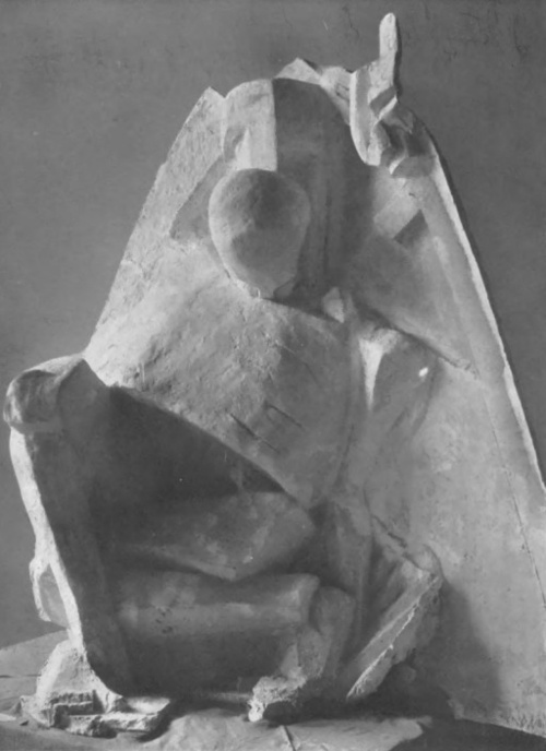 XAWERY DUNIKOWSKI RAPSOD BOHATERSKI (gips. 1917) (Z wystawy zbiorowej u Tow. Przyj. Sztuk Pięknych. Kraków).