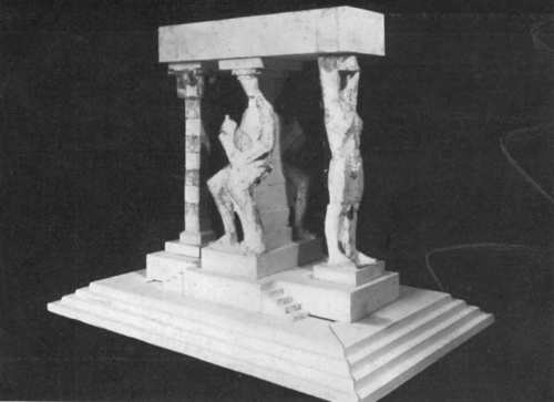 XAWERY DUNIKOWSKI SZKIC DO POMNIKA WILSONA (gips, 1928) (Z wystawy zbiorowej w Tow. Przyj. Sztuk Pięknych. Kraków).