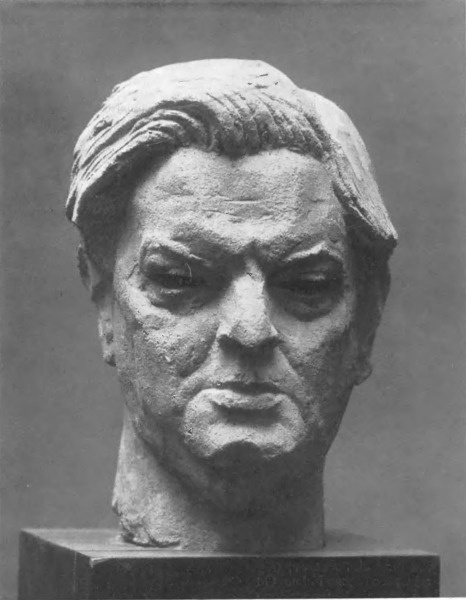 XAWERY DUNIKOWSKI, PORTRET DR. K. (cement. 1928) (Z wystawy zbiorowej w Tow. Przyj. Sztuk Pięknych. Kraków).