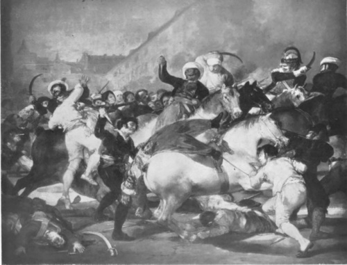 GOYA Y LUCIENTES WALKA PRZY PUERTA DEL SOL DNIA i MAIA 1808 (ol.). (Galeria Prado, Madryt).