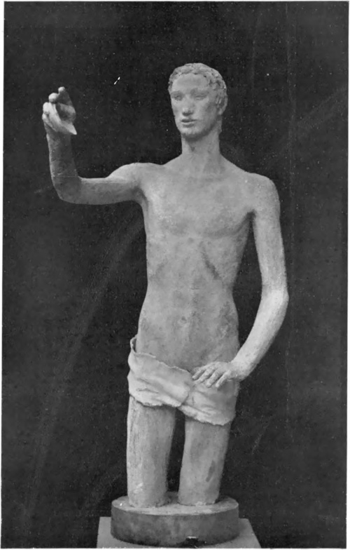 DANTE MOROZZI ŚWIĘTY JAN CHRZCICIEL (bronz) (Międzynarodowa wystawa współczesnej sztuki religijnej. Padwa 1931).