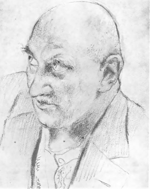 KAZIMIERZ SICHULSKI, PORTRET WŁASNY (rys. oł. 1930).