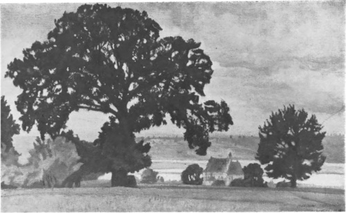 STANISŁAW CZAJKOWSKI (Salon listopadowy, Warszawa 1931) KRAJOBRAZ Z DĘBEM (ol.).