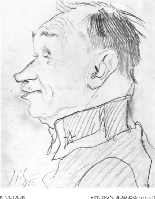K. SICHULSKI, ART. DRAM. SIEMASZKO (rys. ołów.).