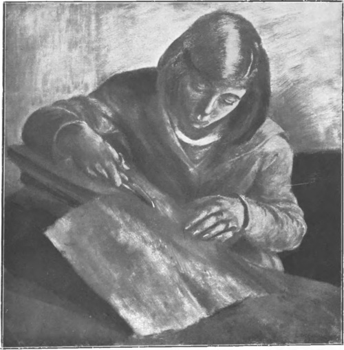 LEON DOŁŹYCKI, DZIEWCZYNKA Z NOŻYCZKAMI (ol.).