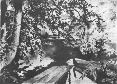 KAZIMIERZ SICHULSKI (Salon listopadowy, Warszawa 1931) MOTYW Z MEDYKI (akwarela).