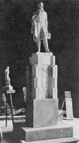 JAN SZCZEPKOWSKI POMNIK WOJCIECHA BOGUSŁAWSKIEGO W WARSZAWIE (gips)