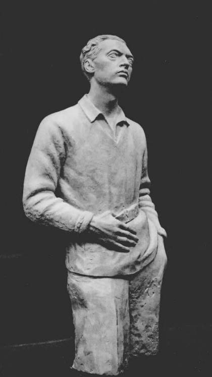 Henryk Kuna. Portret K. Wierzyńskiego (gips. 1932).