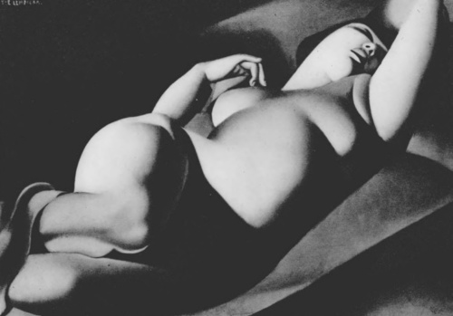 Tamara Łempicka. Akt kobiecy przy sztucznem świetle (ol.).