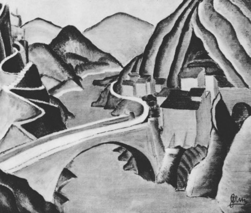 Jan Chmieliński. Krajobraz z Sisteron (ol.).