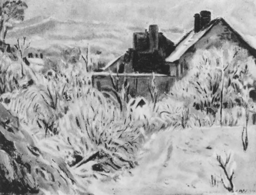 Alojzy Majcher. Krajobraz zimowy (ol.).