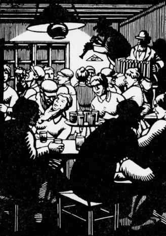 Frans Masereel. Drzewryt do E. Verhaeren’a “Quinze poemes”, 1917 (rozm. 16.8X12.0 cm.).