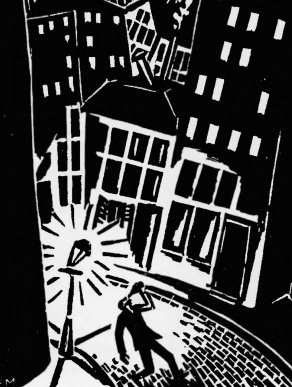 Frans Masereel. Drzeworyt z serji “Mon livre d’heures”. 1919. (rozm. 9X7 cm.)